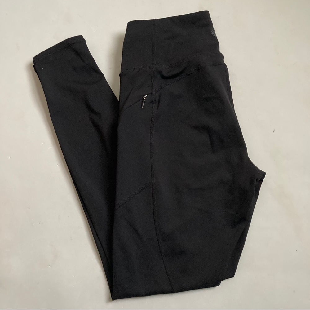 Athleta Contender Leggings Zipped Side Pockets